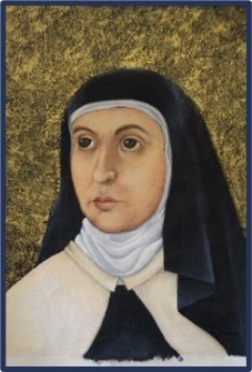 St Teresa of Avila portrait representing Avila house patron in Catholic school context
